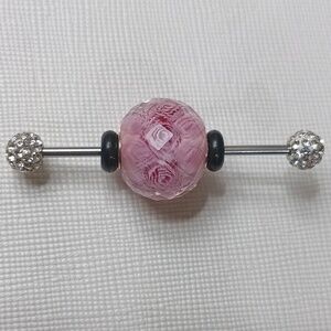 Elfbeads Murano (Pandora Compatible) XL Silver Core Faceted Charm Bead (1 Charm)